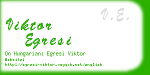 viktor egresi business card